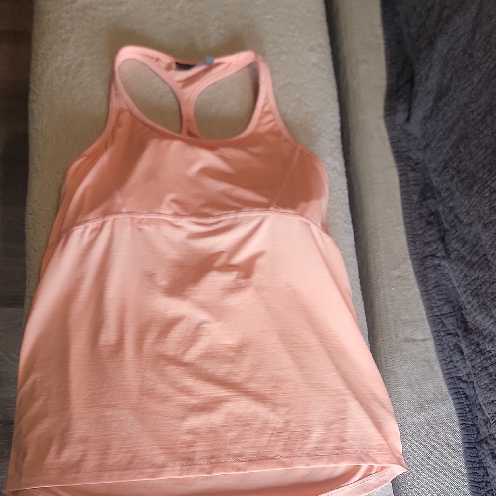 Athleta Orange Sleeveless Racerback Support Tank Top